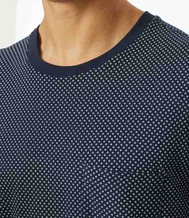 Schiesser Pyjama kort blauw patroon