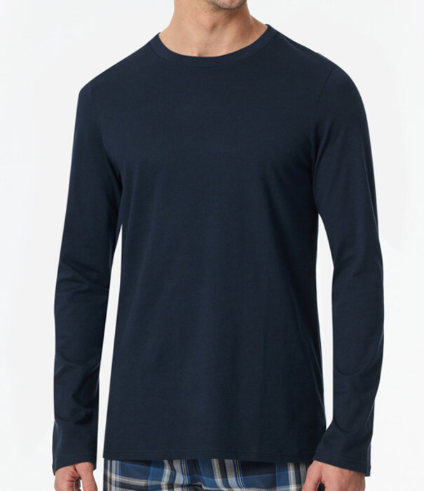 Schiesser Shirt Longsleeve blauw
