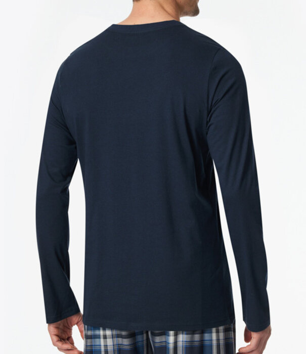 Schiesser Shirt Longsleeve blauw