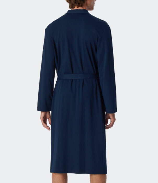 Schiesser Badjas  Fine Interlock blauw