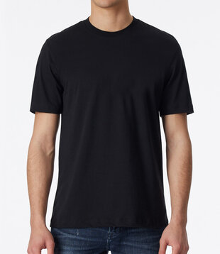 Schiesser Shirt  jersey 2-Pack  zwart