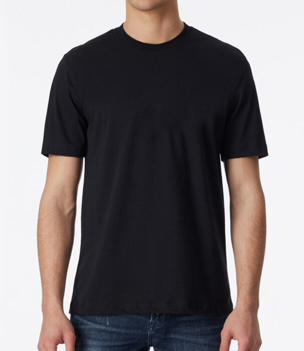 Schiesser Shirt  jersey 2-Pack  zwart