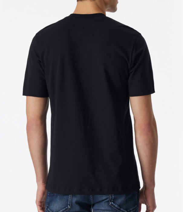 Schiesser Shirt  jersey 2-Pack  zwart