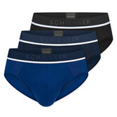 Schiesser RioSlips 3-Pack Organic Cotton blauw/ zwart - 95/5