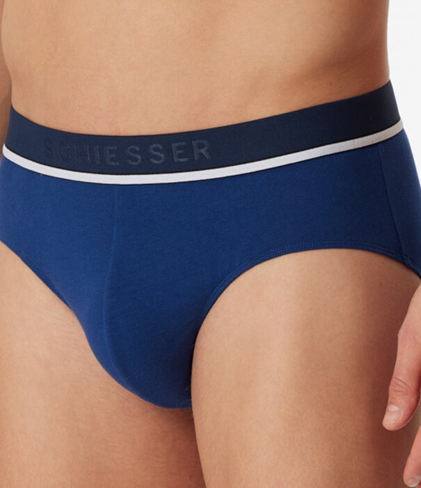 Schiesser RioSlips 3-Pack Organic Cotton blauw/ zwart - 95/5