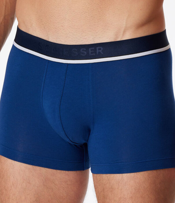 Schiesser Boxershort 3-Pack Organic Cotton blauw/ zwart - 95/5