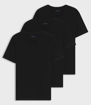 Boss VN Cotton T-Shirt 3-Pack Zwart