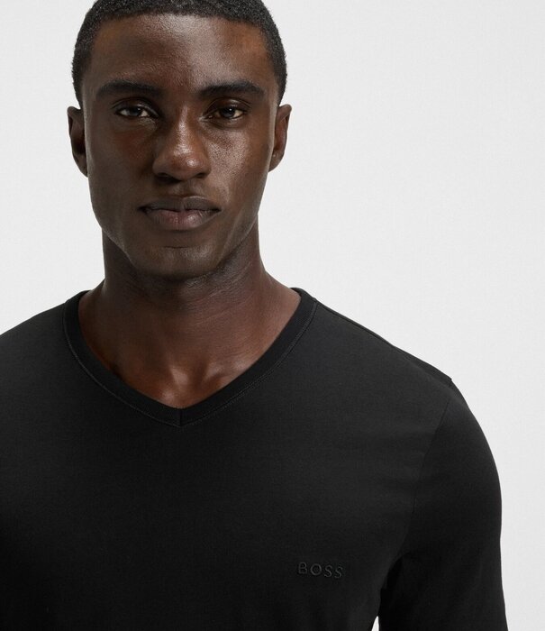 Boss VN Cotton T-Shirt 3-Pack Zwart
