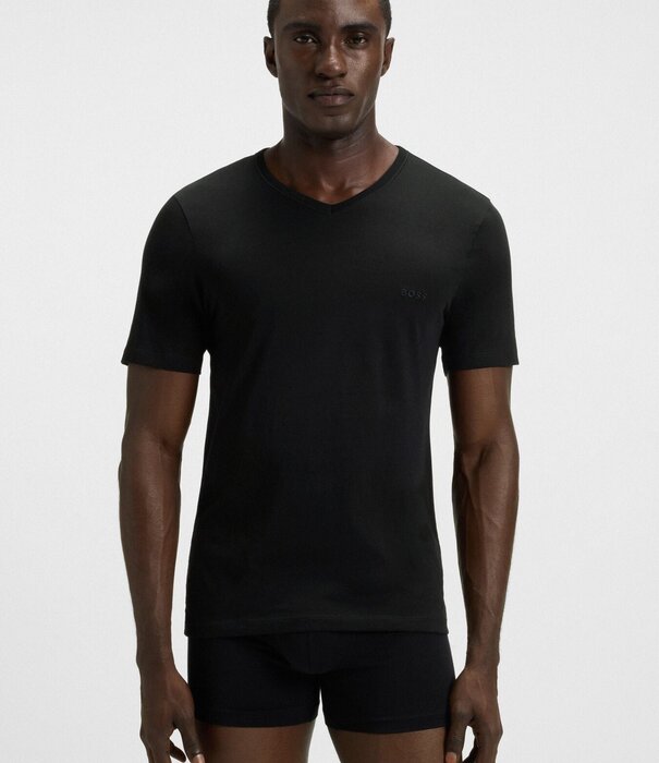 Boss VN Cotton T-Shirt 3-Pack Zwart