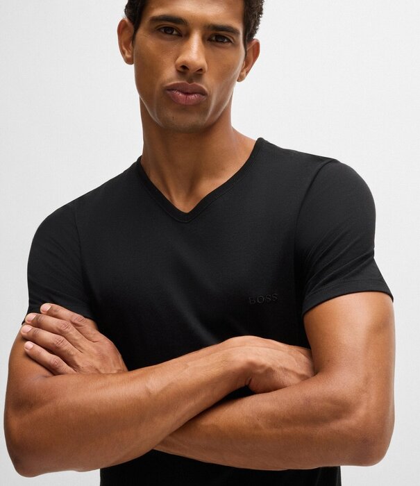 Boss VN Cotton T-Shirt 3-Pack Zwart