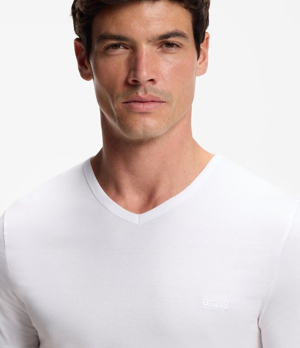 Boss VN Cotton T-Shirt 3-Pack Wit
