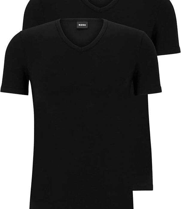 Boss VN Stretch Cotton T-Shirt 2-Pack Zwart