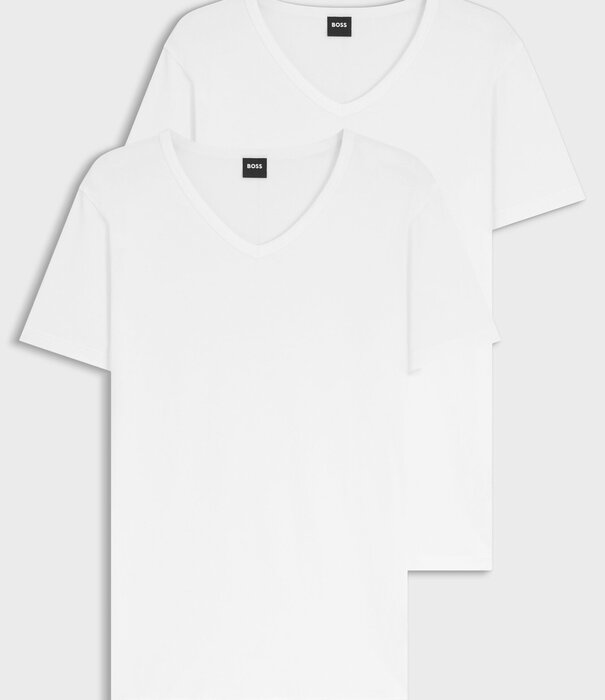Boss VN Stretch Cotton T-Shirt 2-Pack Wit