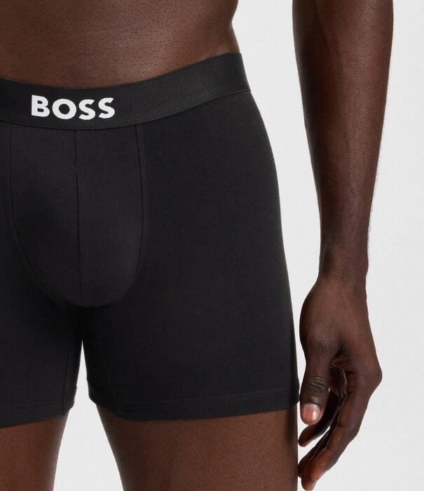 Boss Boxer Briefs Stretch Cotton 3-Pack Zwart