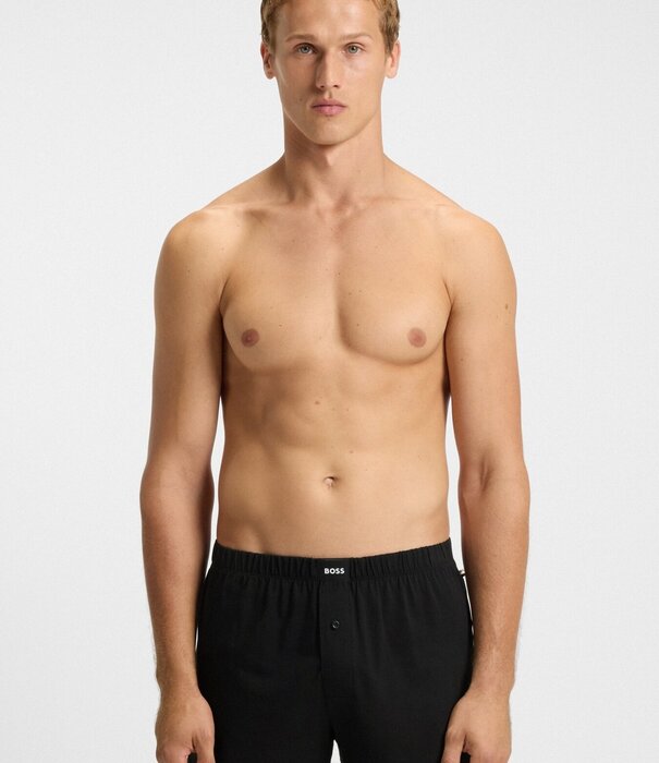 Boss Stretch Cotton Loose Boxershort 2-Pack Zwart
