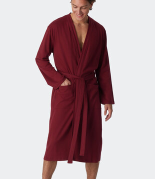 Schiesser Badjas  Fine Interlock bordeaux