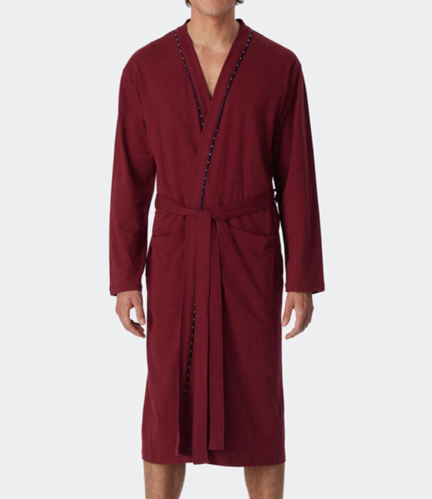 Schiesser Badjas  Fine Interlock bordeaux