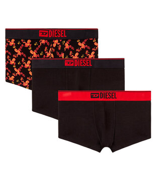 Diesel Damien boxershort 3-Pack zwart/ rood