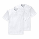 Schiesser Shirt  jersey 2-Pack V-hals wit