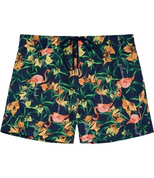 Hom Swim Short 766 Flamingo Multi Blauw