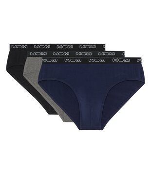 Hom Mini Slip 3-Pack 467 Boxerlines Zwart/Grijs/Blauw