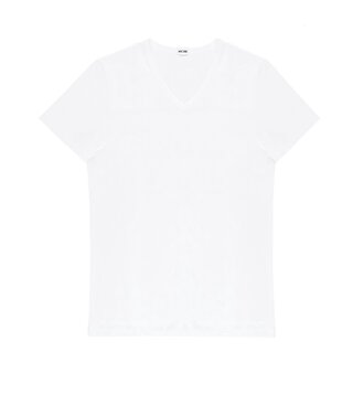 Hom Supreme Cotton V Neck T-Shirt 331 Wit