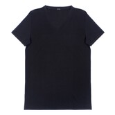 Hom Supreme Cotton V Neck T-Shirt 331 Black