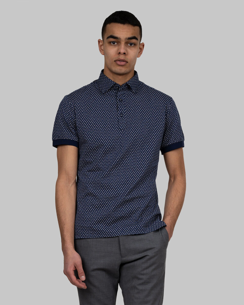 J. Harvest & Frost j.harvest & frost indigo bow 131 polo pique slim fit heren 2913122
