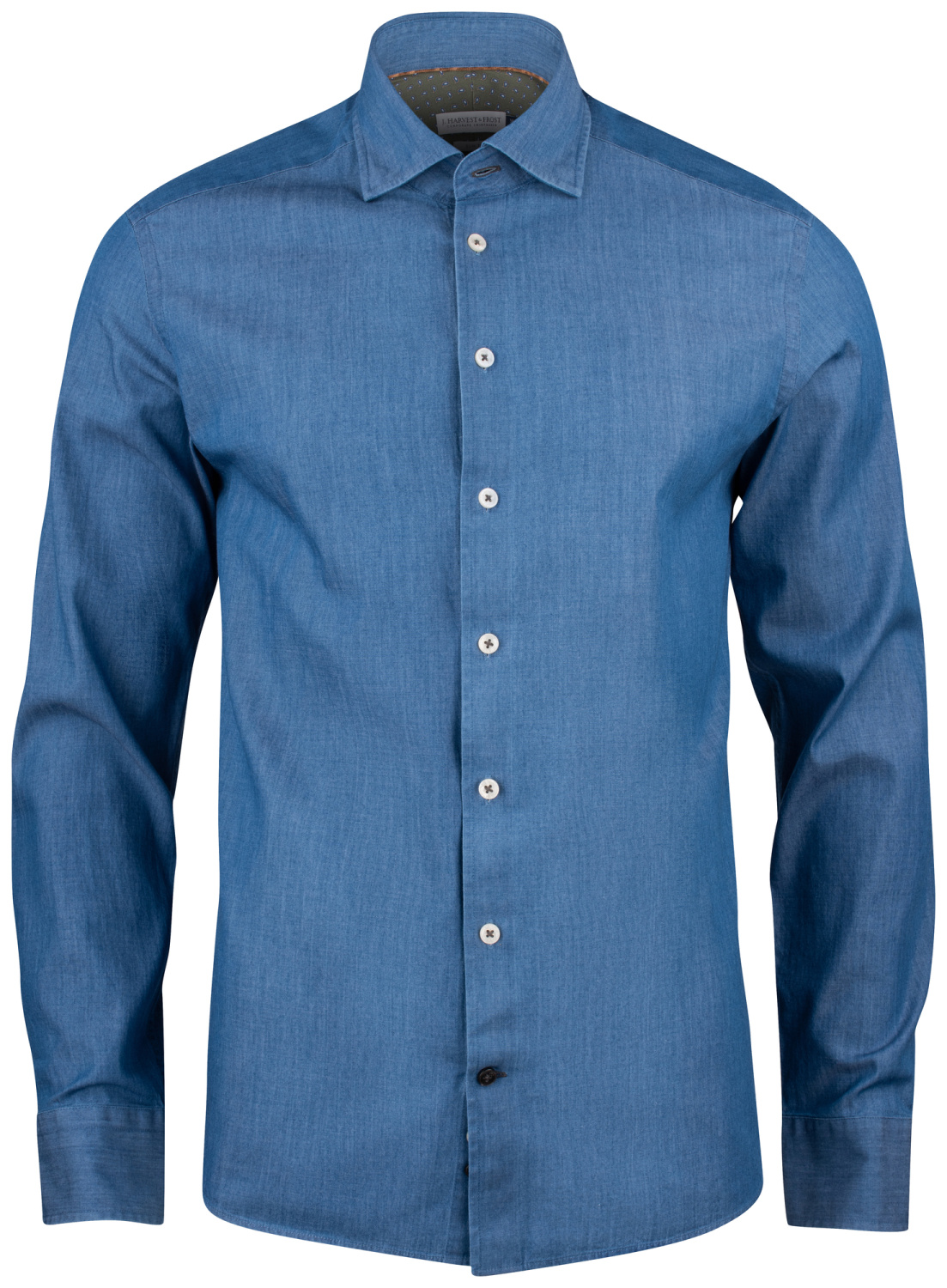 J. Harvest & Frost j.harvest & frost indigo bow 130  hemd slim fit heren 2913002