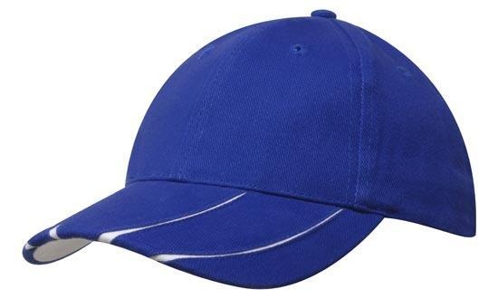 The Headwear Professionals Brushed Heavy Cotton With Laminated Two-Tone Peak 4018