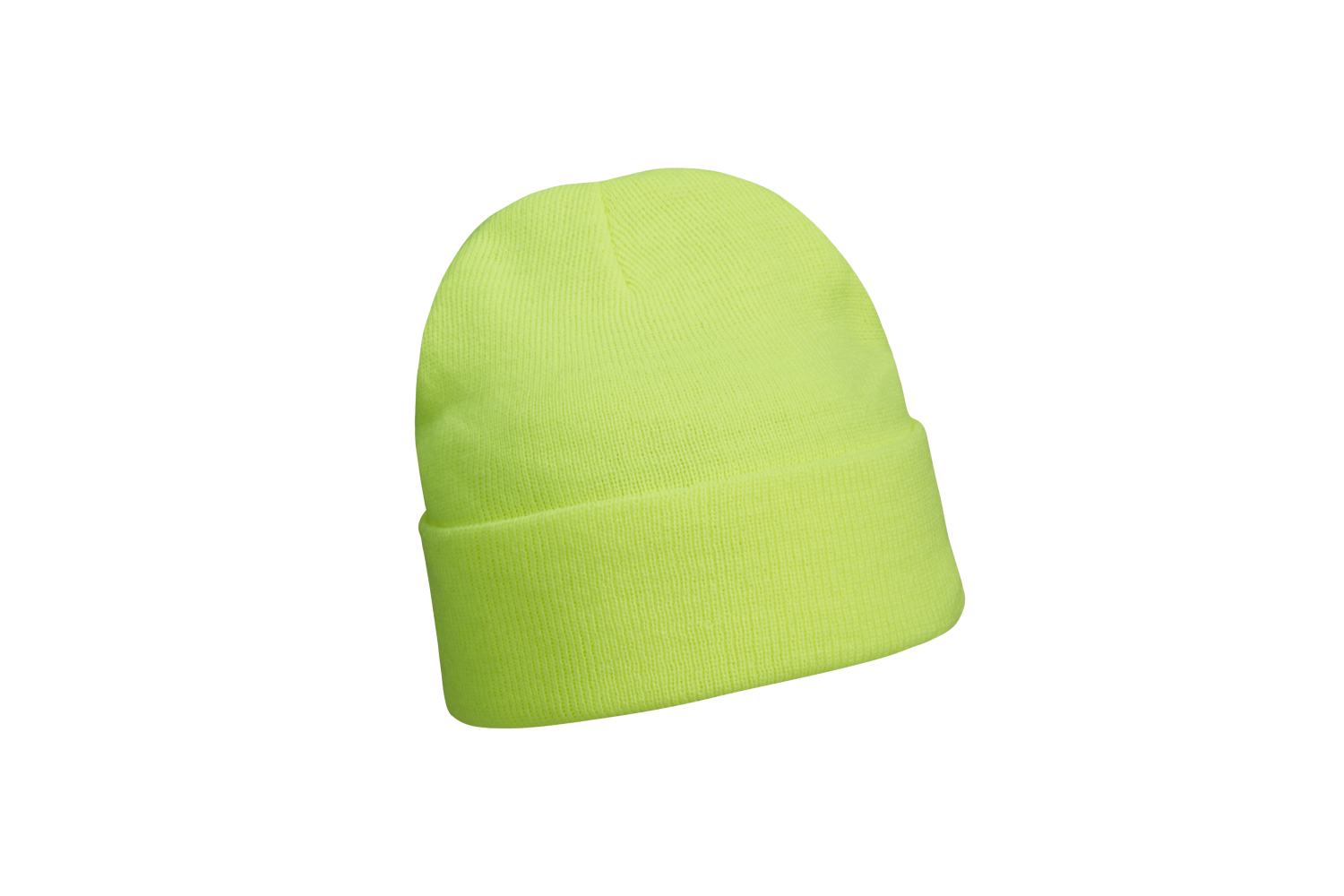 The Headwear Professionals Luminescent Safety Acrylic Beanie With Roll Up 3028