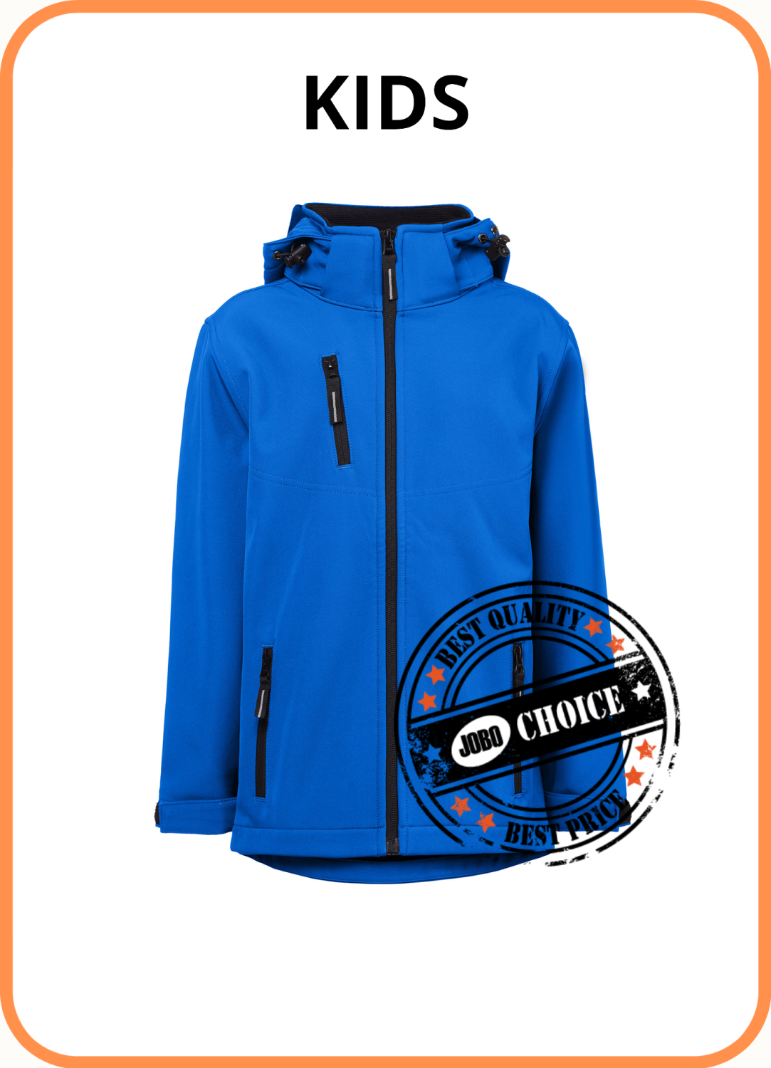 Jobo Choice Jobo's Choice kids softshell jacket with removable hood