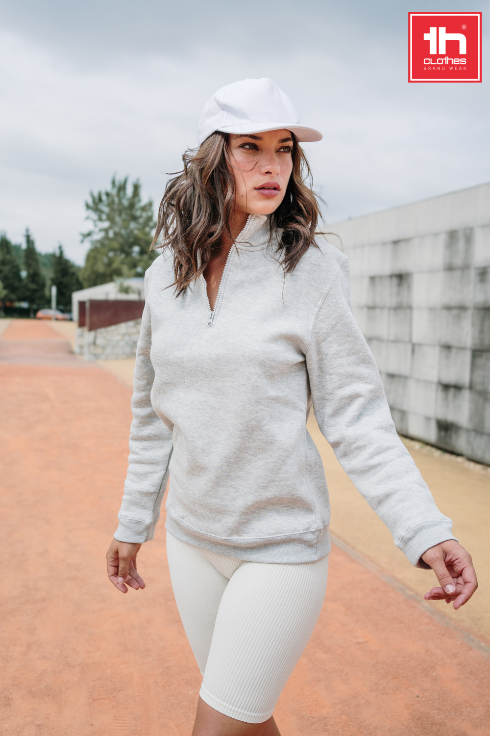 Th Clothes TH Clothes Unisex sweatshirt with 1/4 zip Budapest