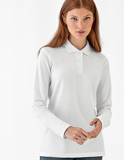 B&C Collection kleding bedrukken B&C  Women´s Long Sleeve Polo ID.001  BCPWI13