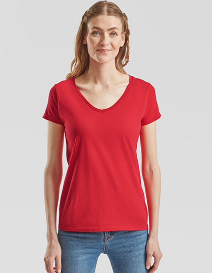Fruit of the Loom kleding bedrukken Fruit of the Loom  Ladies´ Iconic 150 V Neck T  F274