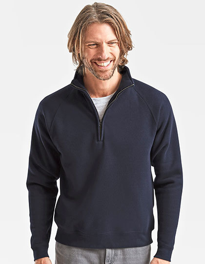 Fruit of the Loom  Fruit of the Loom  Premium Zip Neck Raglan Sweat  F382