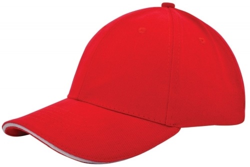 1926 - grijs/rood - Heavy brushed cap
