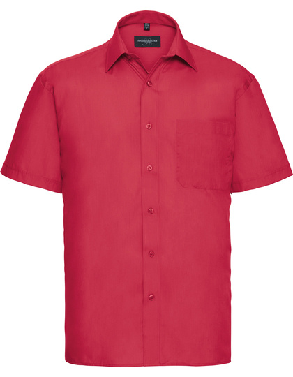Russell Collection Russell Collection  Men´s Short Sleeve Poly-Cotton Easy Care Poplin Shirt  Z935