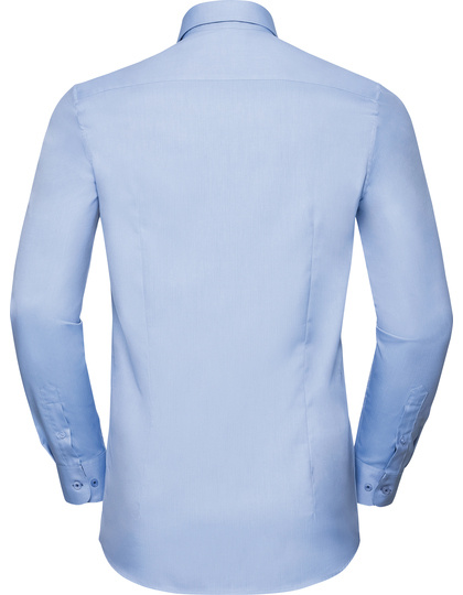 Russell Collection Russell Collection  Men´s L/S Tailored Contrast Herringbone Shirt  Z964