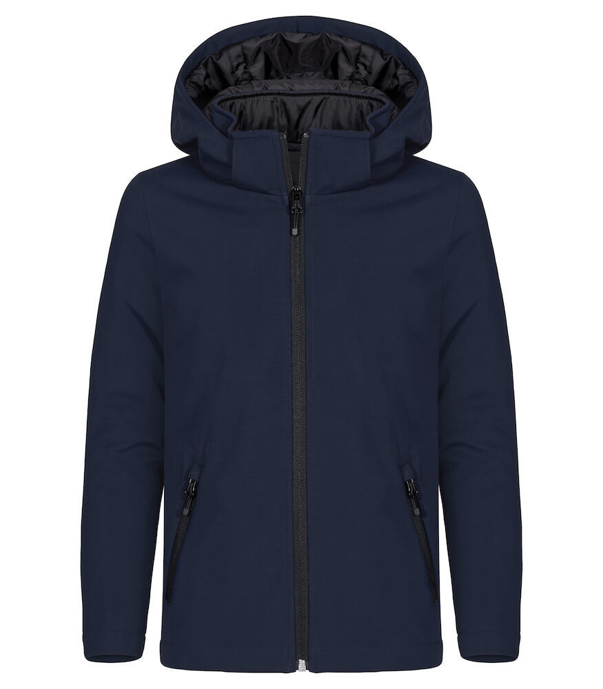 clique padded hoody softshell jkt jr