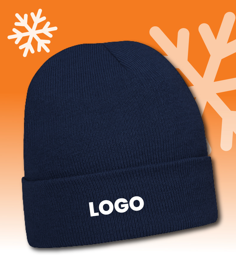 The Headwear Professionals WINTERACTIE: Acrylic Beanie With 3M Thinsulate Lining With Roll Up 3059 incl borduring