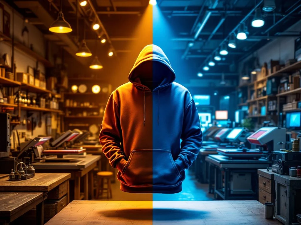 Lokale drukkerij vs online: waar laat je het beste hoodies maken?