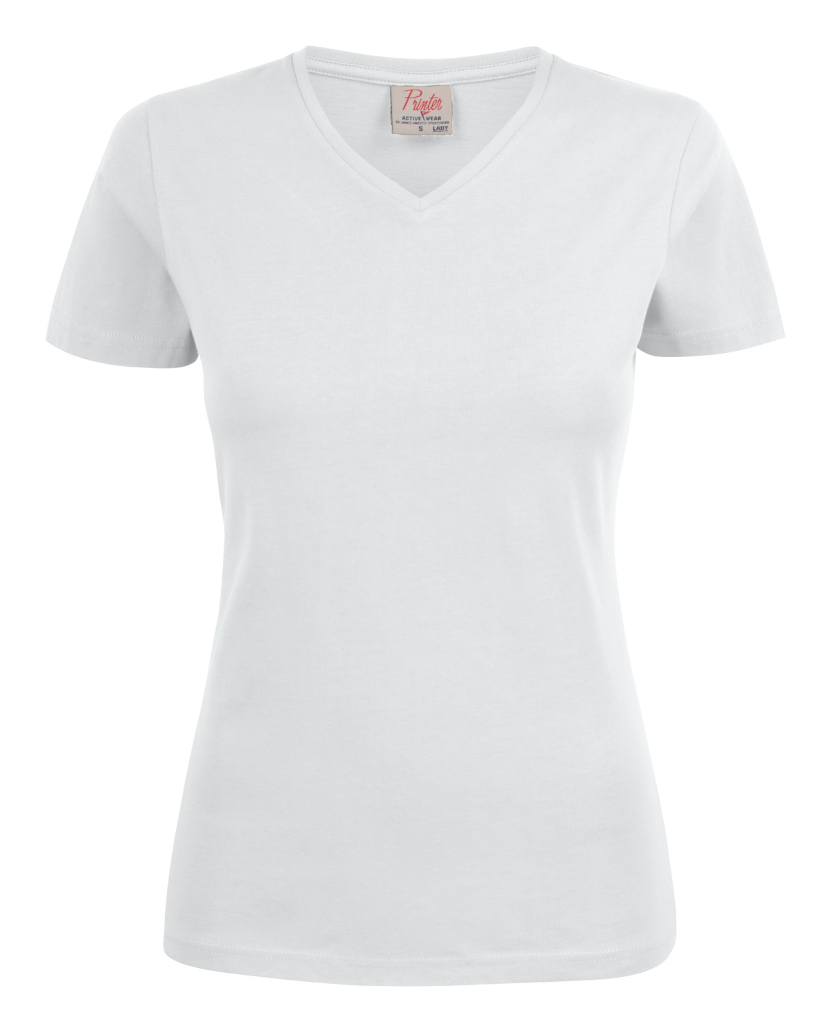 printer heavy v-neck  t-shirt dames 2264025