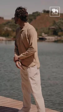 Th Clothes TH Clothes Mens long sleeve polo shirt Bern