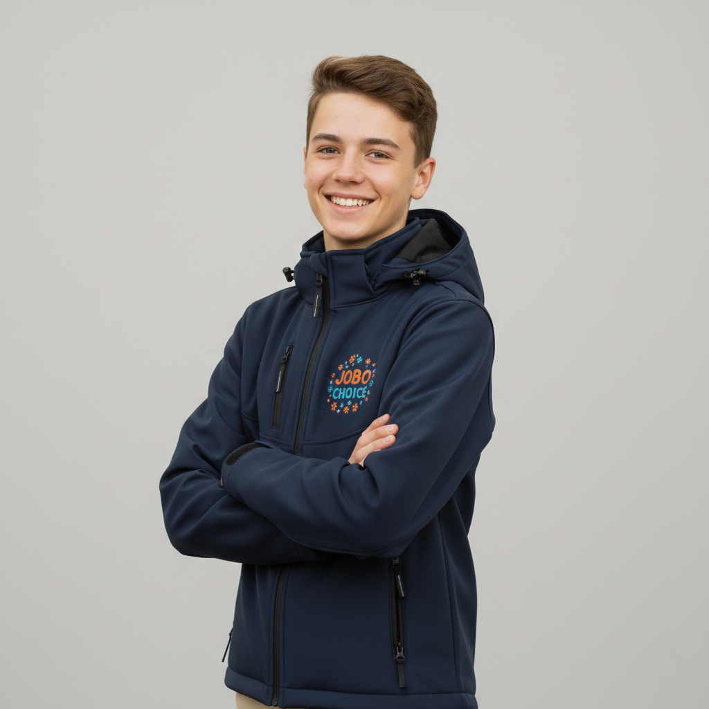 Jobo Choice Softshell Jacket with removable hood Kids