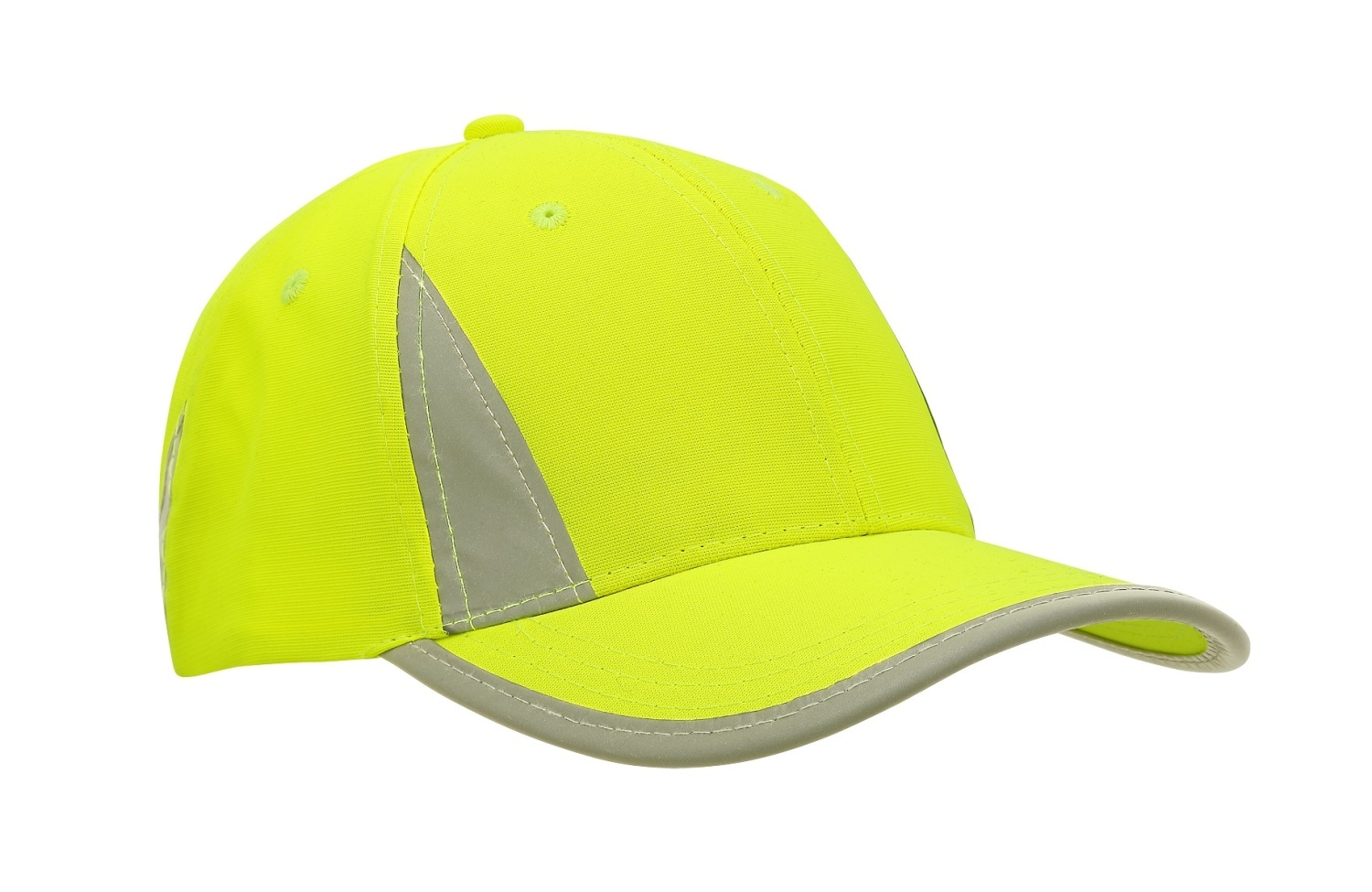 Luminescent Safety Cap With Refelctive Inserts & Trim 100% Polyester 3029