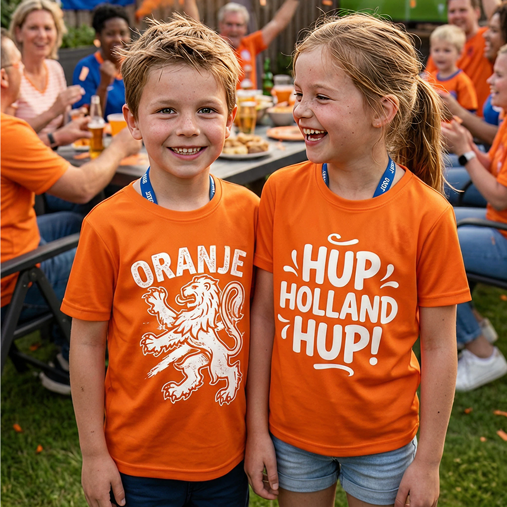 Th Clothes WK t-Shirt Oranje Unisex Kids