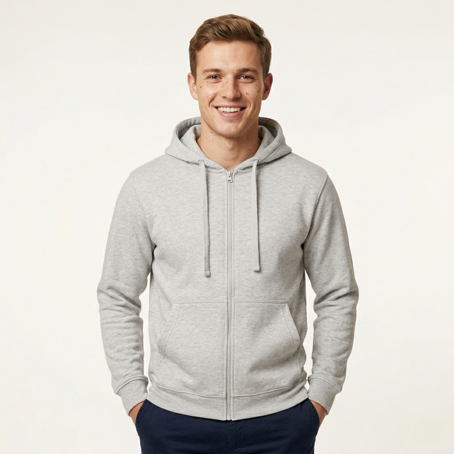 Th Clothes Amsterdam men hooded full zipped sweatshirt