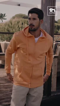 Th Clothes Mens hooded full zipped sweatshirt Amsterdam
