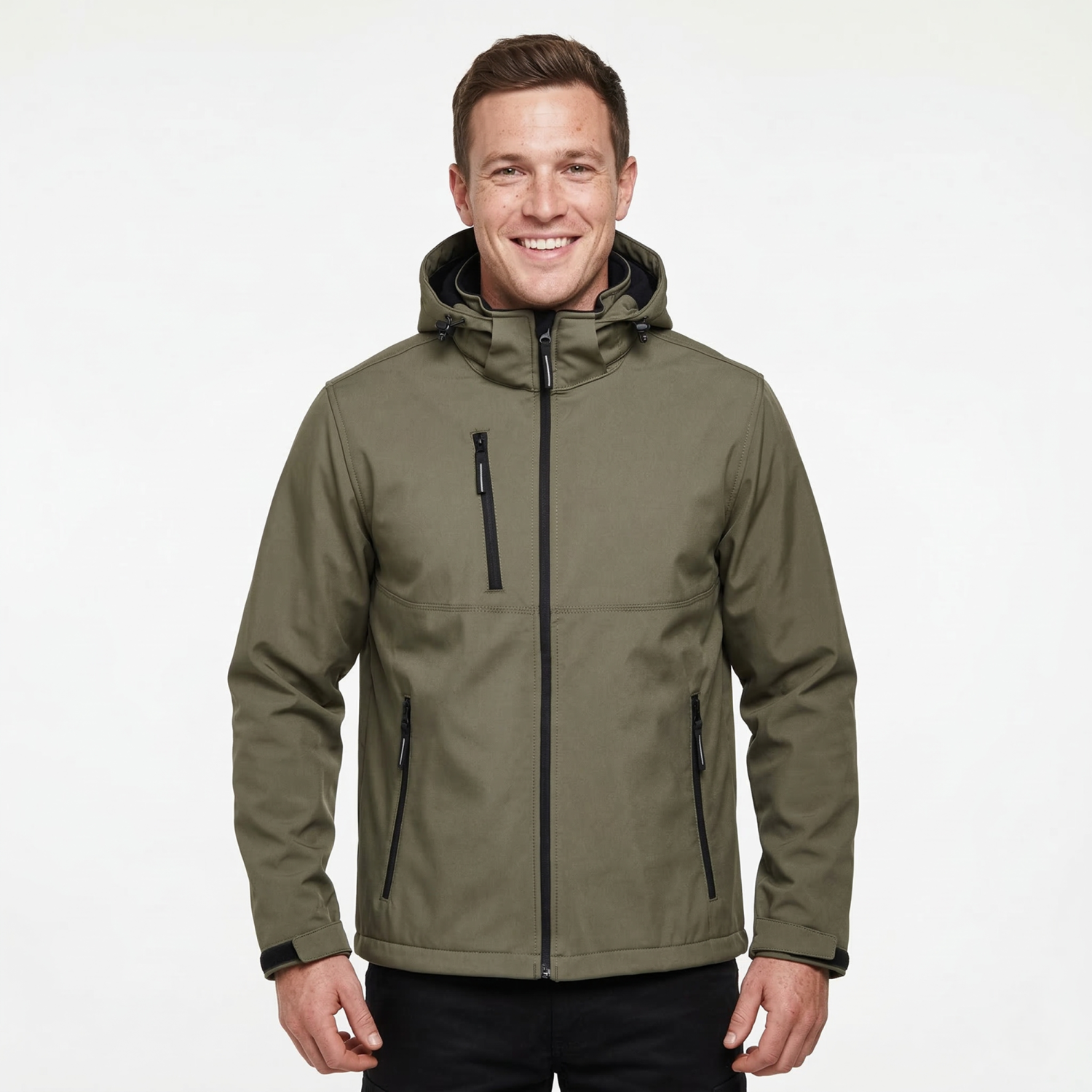 Th Clothes Zagreb men softshell jacket with removable hood